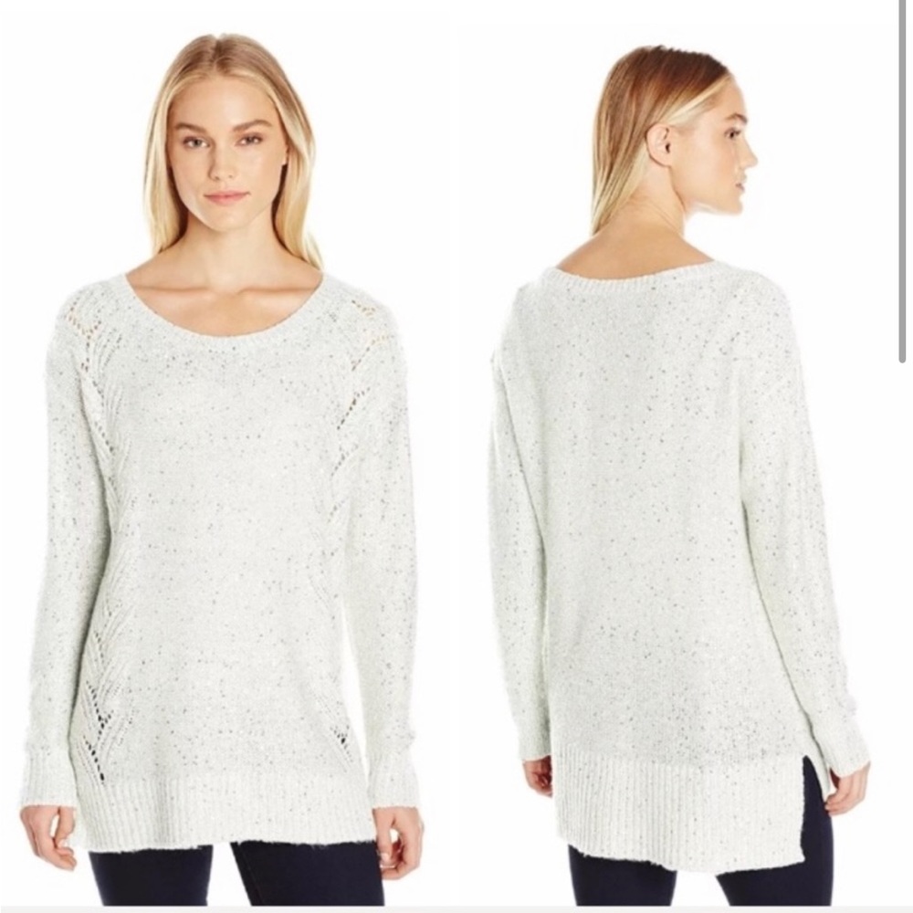 NYDJ sequin knit tunic sweater